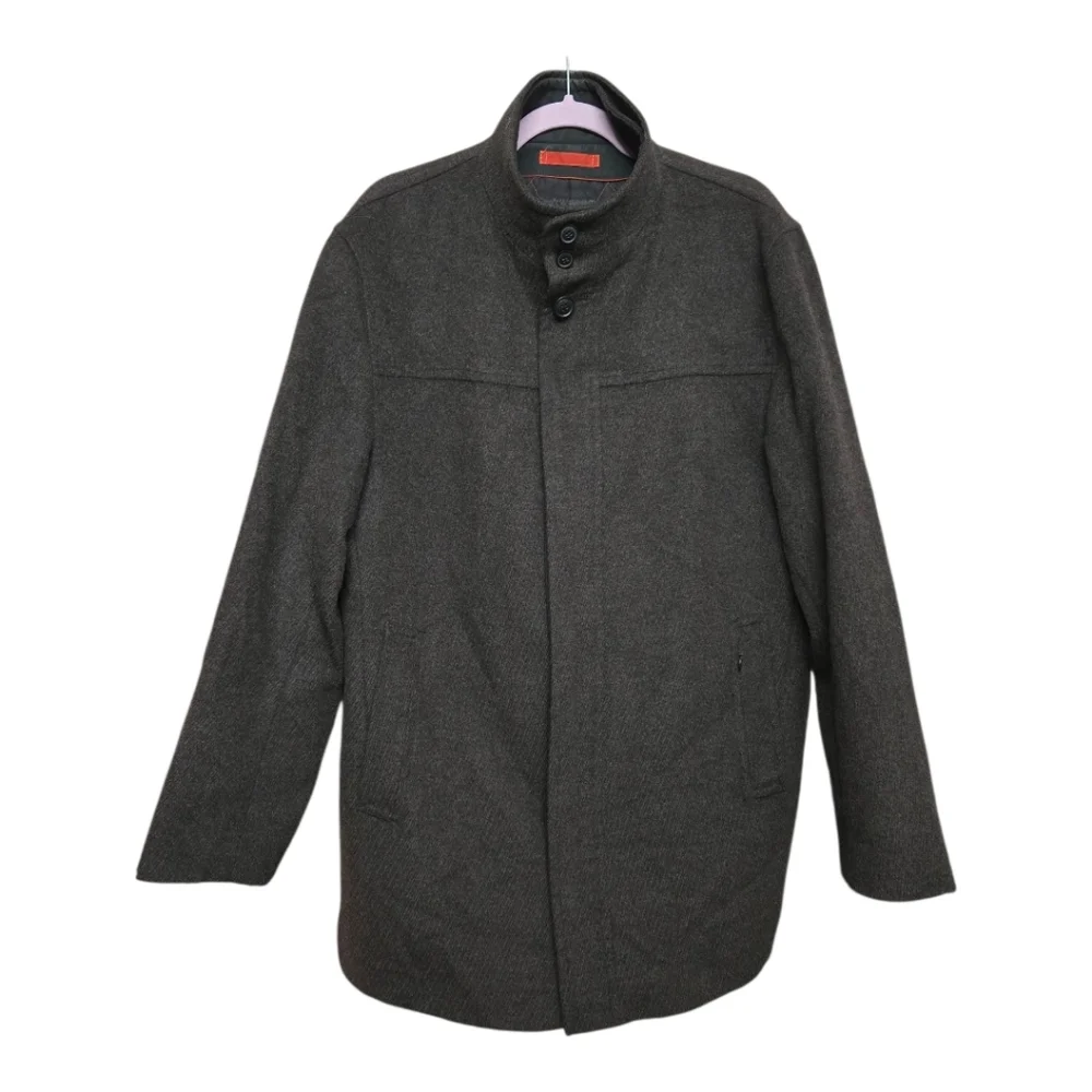 Sanyo Angora Wool Silk Cashmere Car Coat Jacket Outerwear Sz Medium Bittersweet